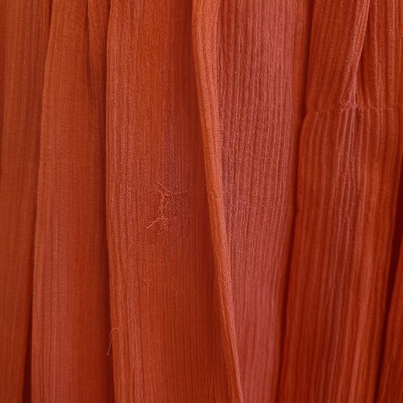 Maggie London Coral pink Silk Chiffon midi dress - Picture 4 of 10